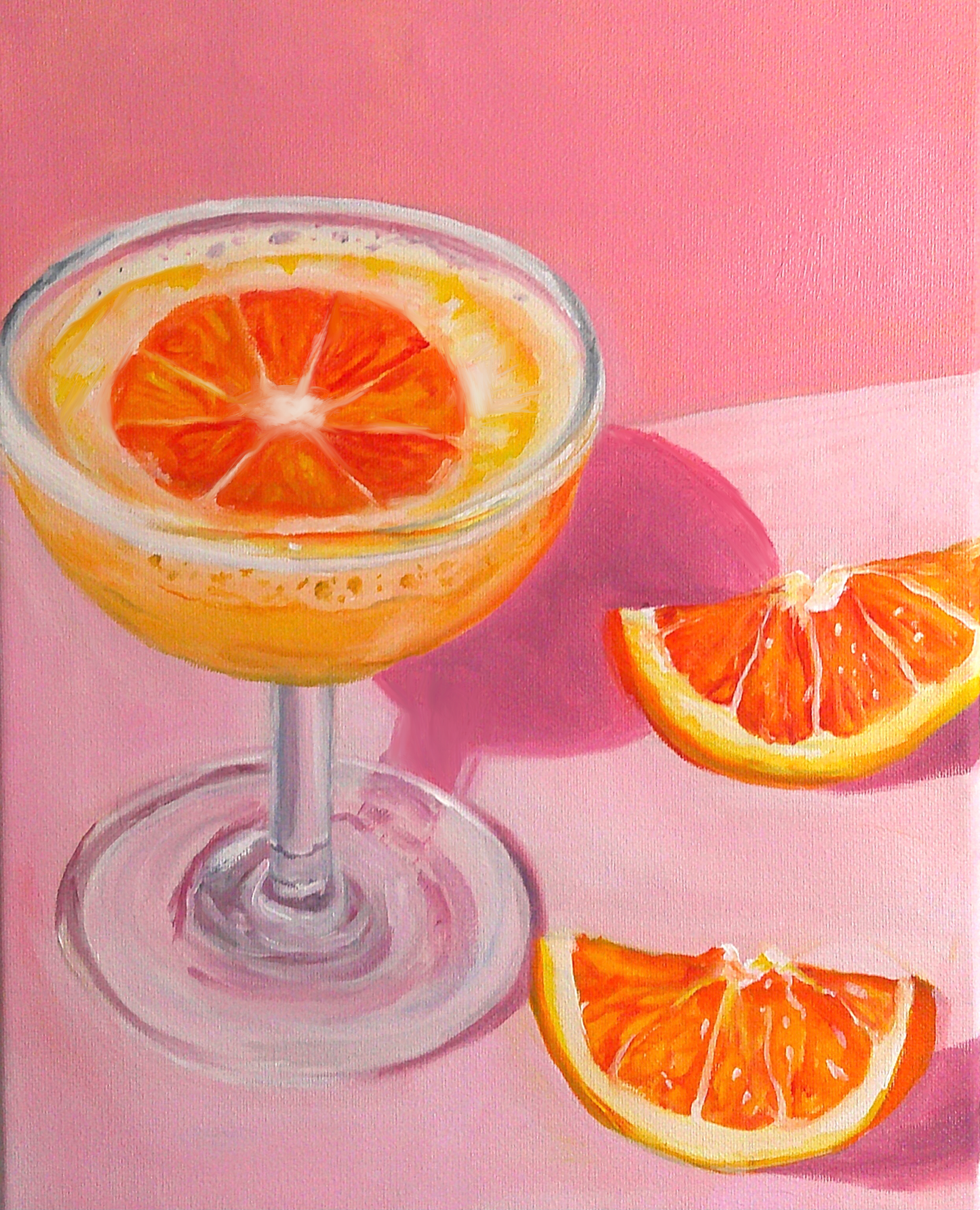Orange Cocktail Print